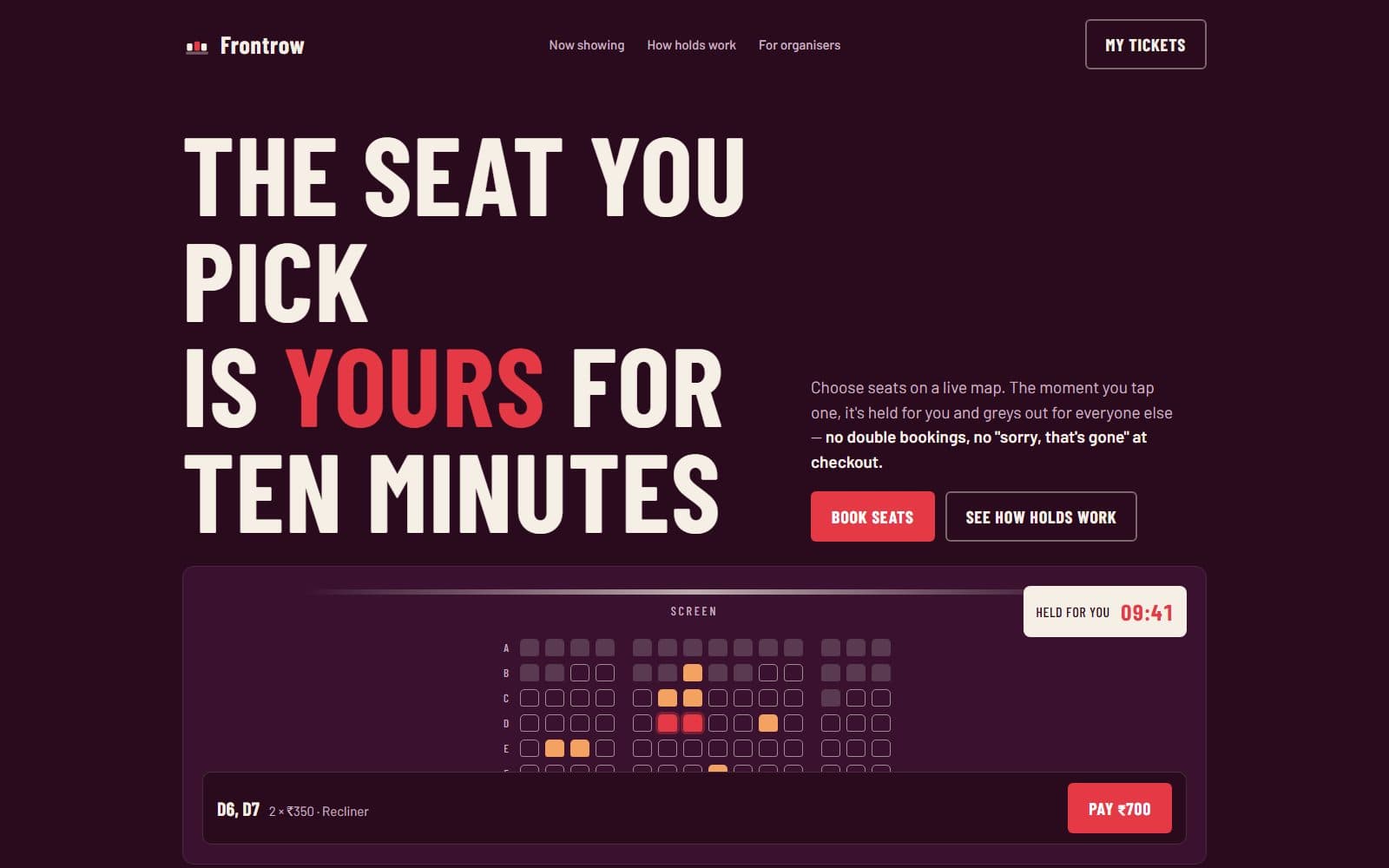 Screenshot of Frontrow